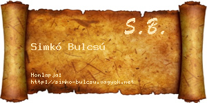 Simkó Bulcsú névjegykártya